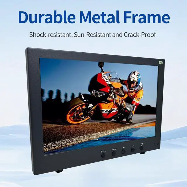 Alt view image 4 of 5 - SECURITYVIDEODIRECT SVD 10.1 Inch Full HD 2 Mega Pixel Metal Frame with varsatile Metal Mount, Industrial Monitor for RV Boat CCTV, Support HDMI BNC Input