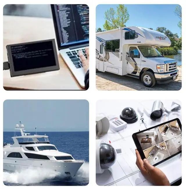 Alt view image 5 of 5 - SECURITYVIDEODIRECT SVD 10.1 Inch Full HD 2 Mega Pixel Metal Frame with varsatile Metal Mount, Industrial Monitor for RV Boat CCTV, Support HDMI BNC Input