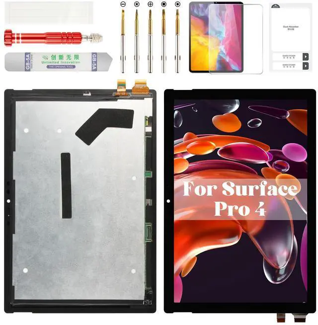 Main image of for Microsoft Surface Pro 4 Screen Replacement for Surface Pro 4 1724 Screen for Surface Pro 4 LCD Touch Screen Digitizer Display Assembly Repair Kits M1010537-003 12.3" Black