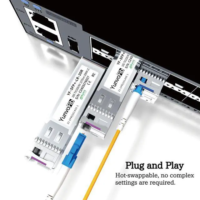 Alt view image 4 of 5 - 10G BiDi SFP+ Module 20km - 10GBase BiDi SFP+ Module 1270nm TX 1330nm RX & BiDi SFP+ Transceiver 1330nm TX 1270nm RX, LC Single Mode SFP+ Module DDM for Cisco Mikrotik Ubiquiti