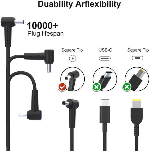 Alt view image 3 of 5 - Tinkon 180W Charger Compatible with Asus ROG Zephyrus G14 G15 GA401 GA502 G531GT F15 F17 A17 A15 FX506 FX505 FX706 FA706 FA506 ROG Strix G GL504GM G713IH G531 G731 GL531 ADP-180TB H Gaming Laptop