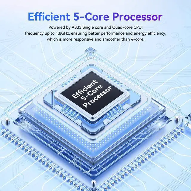 Alt view image 4 of 5 - Tablet 10 Inch Android 15 OS GMS Certified Tablets PC 1.8 GHz 5-Core 16 (3+13) GB RAM 32 GB ROM 1 TB Expandable 1280x800 HD IPS Touch Screen 5000 mAh WiFi 6 Bluetooth 5.4 Dual Camera 2025 (Black)