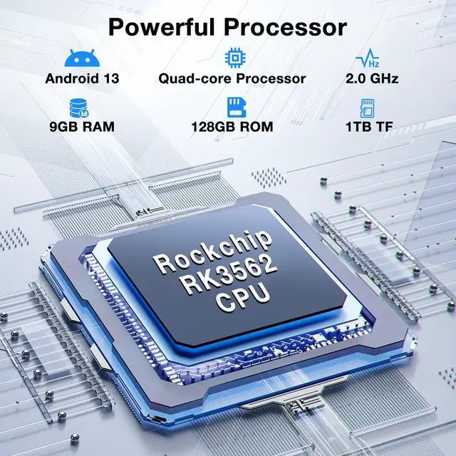 Alt view image 3 of 5 - DOOGEE U10 Android Tablet, 9GB RAM + 128GB ROM(TF 1TB) Android 13 Tablet Quad-Core 2.0 GHz, 10.1" Display | 5060mAh | TÜV Low Bluelight, Widevine L1 | 8MP+5MP | Bluetooth 5.0 | WiFi-6 | OTG-Green