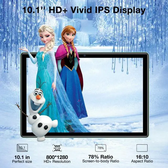 Alt view image 4 of 5 - DOOGEE U10 Android Tablet, 9GB RAM + 128GB ROM(TF 1TB) Android 13 Tablet Quad-Core 2.0 GHz, 10.1" Display | 5060mAh | TÜV Low Bluelight, Widevine L1 | 8MP+5MP | Bluetooth 5.0 | WiFi-6 | OTG-Green