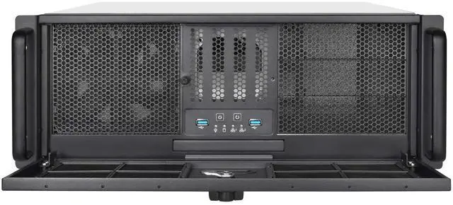Alt view image 3 of 5 - SilverStone Technology 4U Rackmount Server Chassis with 3 X 5.25 Front Bays with CEB/ATX/mATX/Mitx Support RM400 Cases SST-RM400