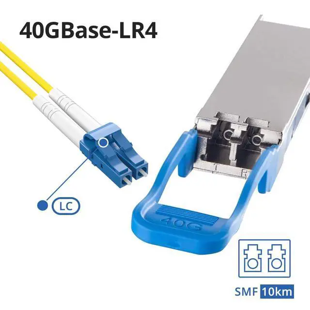 Alt view image 3 of 3 - 40 Gigabit QSFP+ LC Single-Mode Transceiver, 40GBASE-LR4 Module for Arista QSFP-40G-LR4, 4 CWDM Lanes, DDM, 10km