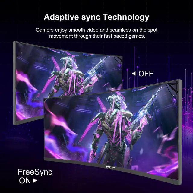 Alt view image 5 of 5 - YXPC 34 inch Curved Gaming Ultrawide Monitor 100hz 3440x1440,1ms(MPRT), 21:9,4000:1,1500R,PIP/PBP, HDR, 300nits, sRGB 99%,Blue Light Filter, HDMI 2.0×2,DP 1.4×2Lifting Base, Supports Wall mounting