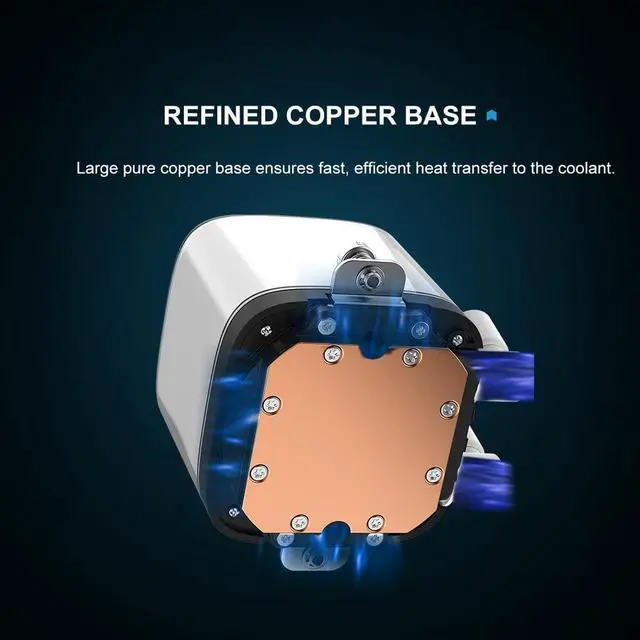 Alt view image 5 of 5 - SAMA L70 360mm ARGB CPU Liquid Cooler,CPU PC AIO Water Cooler,Chamfered Infinity Mirror,High-Performance Ceramic Pump,with 28mm Hydraulic Bearing Fans,Intel LGA 1851/1700/1200/115X&AMD AM5/AM4,White