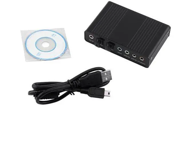 Main image of USB Audio Adapter External Sound Card with SPDIF Digital Audio Sound Cards 6 Channel 5.1 Surround USB Sound Card with Line in External Sound Card Exwindows 10