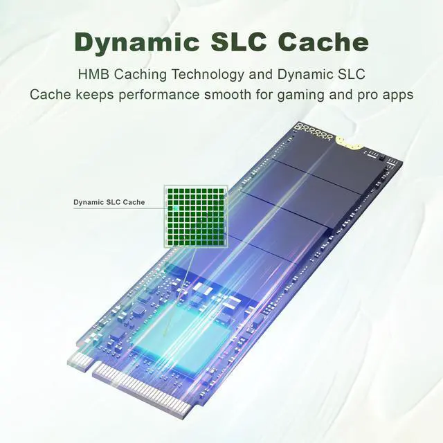 Alt view image 5 of 5 - Ediloca 256GB NVMe M.2 SSD PCIe Gen 3x4, Up to 3000MB/s Read, M.2 2280 Internal Solid State Drive, Dynamic SLC Cache, Compatible with PC, Desktop and Laptops(EN680E)