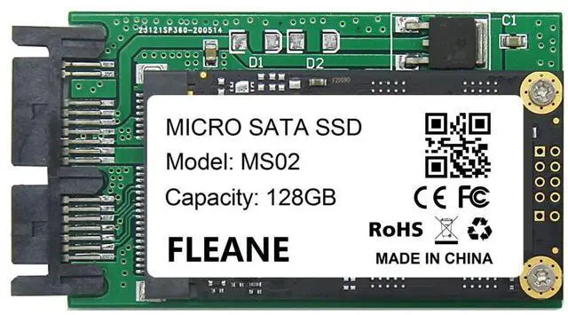 Main image of FLEANE 128GB MS02 Micro-Sata SSD Compatible with HP 2740p 2730p 2540p IBM X300 X301 T400S T410S Replace MK1229GSG MK1629GSG MK2529GSG 1.8" HDD (128GB)