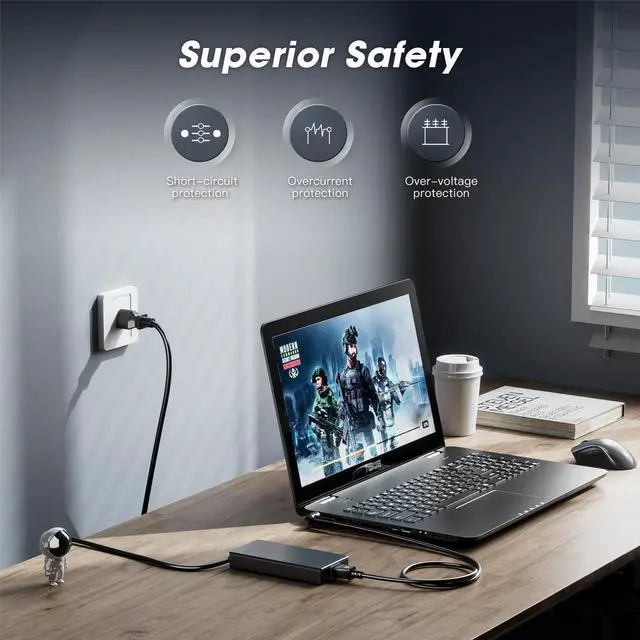 Alt view image 5 of 5 - Dongerdi 200W Charger Fit for Asus Rog Zephyrus G15 GA503Q G14 GA401, Tuf A15 A17 F15 F17, Strix G15 G17 Gaming Laptop (2021-2022), 20V 10A AC Adapter, ADP-200JB D Power Supply, 6.0x3.7mm Tip