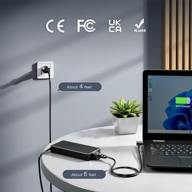 Alt view image 4 of 5 - Dongerdi 200W Charger Fit for Asus Rog Zephyrus G15 GA503Q G14 GA401, Tuf A15 A17 F15 F17, Strix G15 G17 Gaming Laptop (2021-2022), 20V 10A AC Adapter, ADP-200JB D Power Supply, 6.0x3.7mm Tip