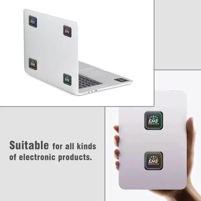 Alt view image 3 of 5 - Protection Stickers for Cell Phones/Laptops/Tablets/All Electronic Devices - Slim Design - Supported by Japanese Technology - 1.1x1.1x0.1 Inches Square - (16 Pcs)