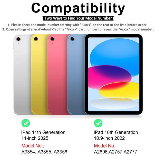 Alt view image 2 of 5 - WthGrop Keyboard Case with Touchpad for iPad (A16) 11th 2025/ 10th Generation 2022 Case with Keyboard - Wireless Detachable Folio Keyboard Cover for iPad 11-inch A16/10th Gen 10.9-inch, Green