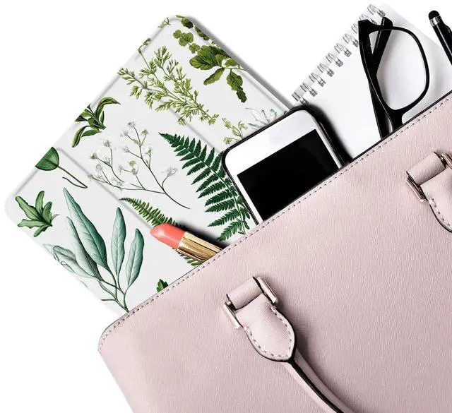 Alt view image 5 of 5 - MAYCARI Retro Fern Leaves Case for iPad 10.2 inch 2021/2020/2019 with Pencil Holder, Original Pattern iPad 9th/8th/7th Generation Soft TPU Back Protective Cover Shell, Auto Sleep/Wake Slim Shell