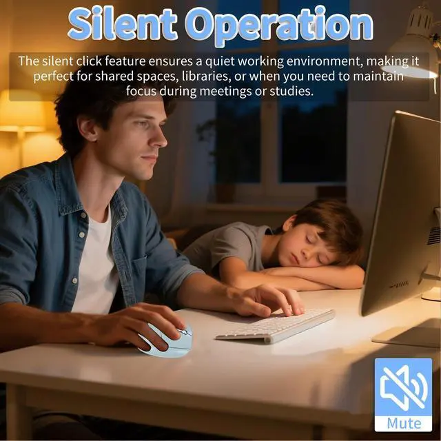 Alt view image 5 of 5 - KUYHRF Bluetooth Wireless Vertical Mouse - Ergonomic Design, Rechargeable with Type-C, Silent Operation for Office and Home Use, Ideal for Professionals & Students (Green)