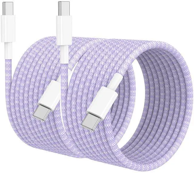 Main image of USB C to USB C Cable 10 FT for iPhone 16 15 Pro Max,Long C to C Cable Fast Charging Cord Braided for iPhone 16 15 Pro/16 15 Plus/16e,MacBook,iPad 10/11th 60W-Purple