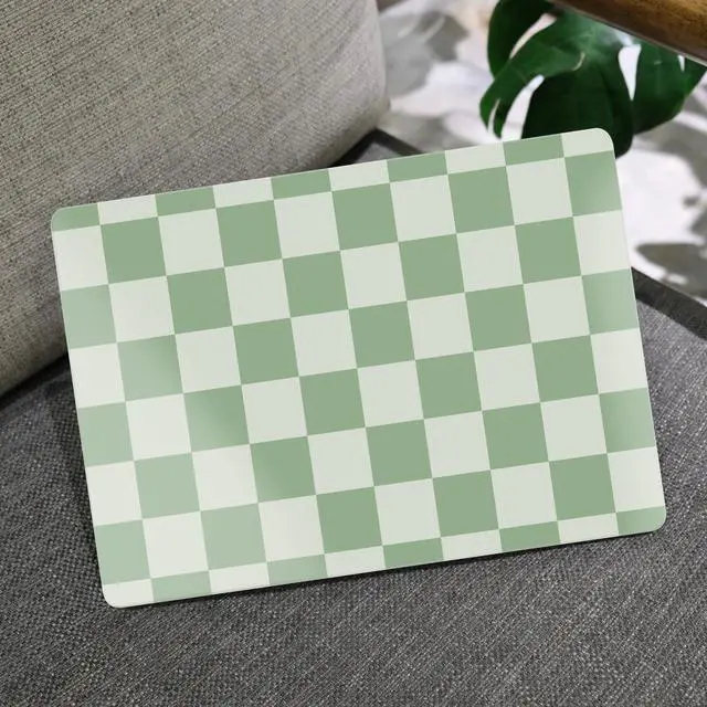 Alt view image 5 of 5 - MEEgoodo for MacBook Pro 13 inch Case 2022 2021 2020 A2338 M2/M1 A2251 A2289 with Touch ID,Clear Laptop Hard Shell Cases with Keyboard Webcam Cover & Trackpad Film & Type C Adapter, Green Checkered