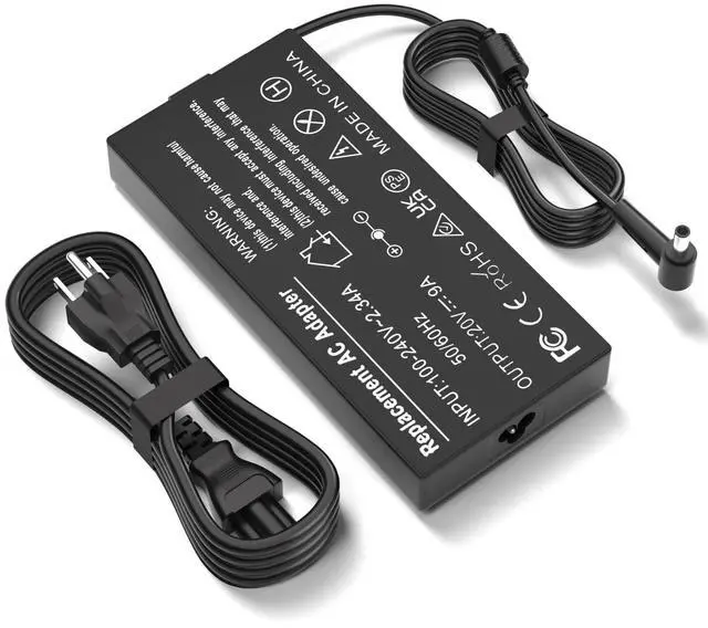 Main image of KAQIAR 180W Charger Compatible with asus Laptop Charger Rog G14 GA401 G15 GA502,ADP-180TB H 20V 9A AC Adapter,TUF Gaming Series F15 F17 FX505D FX505G