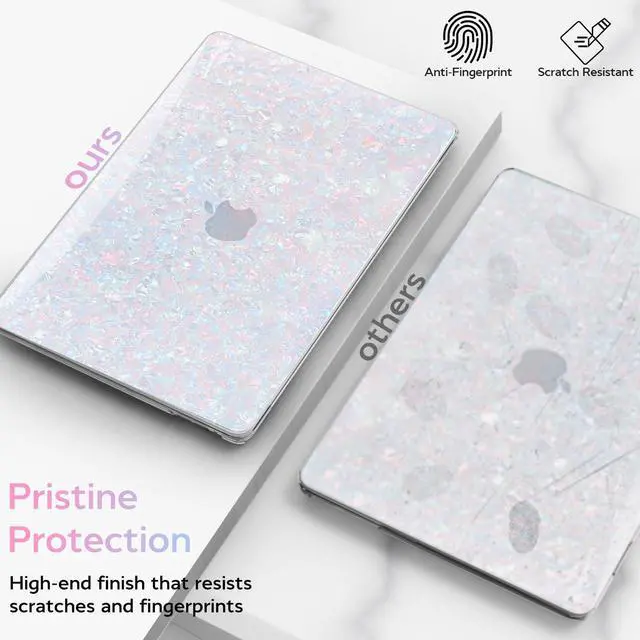 Alt view image 5 of 5 - BELKA Compatible with MacBook Pro 13 inch Case M2 2025 2024 2023 2022 2021-2016 A2338 M1 A2251 A2289 A2159 A1989 A1708 A1706, Plastic Hard Shell Case+Keyboard Cover+Screen Protector, Shiny Pearl