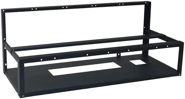 12 GPU Mining Rig Frame, Steel Open Air Miner Rig Case Support for Dual ...