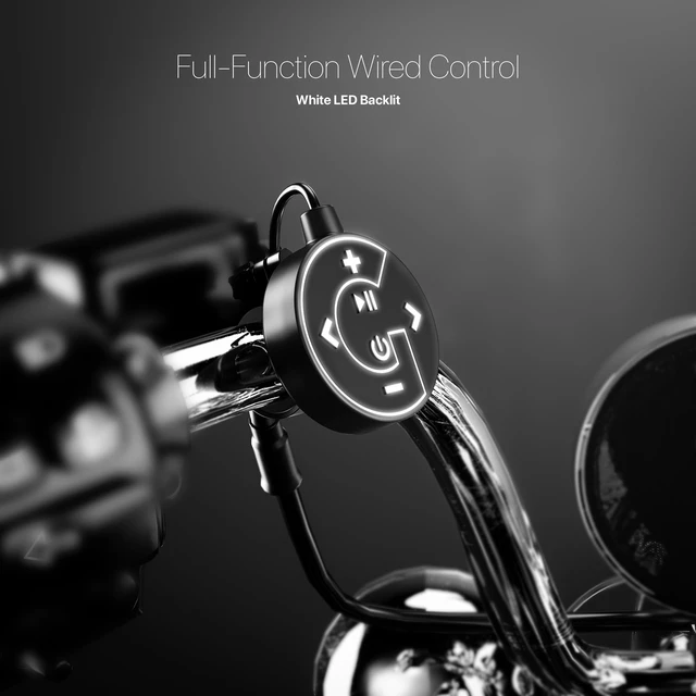 Alt view image 5 of 5 - GoHawk 4 Inch Motorcycle Bluetooth Speakers Motorcycle Radio with LED Ring