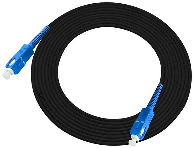 Alt view image 3 of 5 - Jeirdus 100M SC Outdoor Armored Simplex SM Fiber Optic Cable Jumper - Optical Patch Cord, Singlemode 9/125, 100Meters (328ft) SC-SC