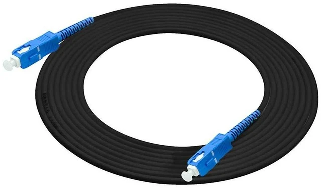 Alt view image 4 of 5 - Jeirdus 100M SC Outdoor Armored Simplex SM Fiber Optic Cable Jumper - Optical Patch Cord, Singlemode 9/125, 100Meters (328ft) SC-SC