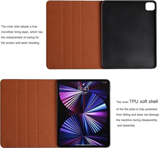 Alt view image 4 of 5 - CPNVWA Case for iPad 10.2 Inch iPad 9th/8th/7th Gen (2021/2020/2019) Folio Protective Cover,Anti Fingerprint/Slip,Auto Sleep/Wake with Adjustable Stand,Bohemian Brown.