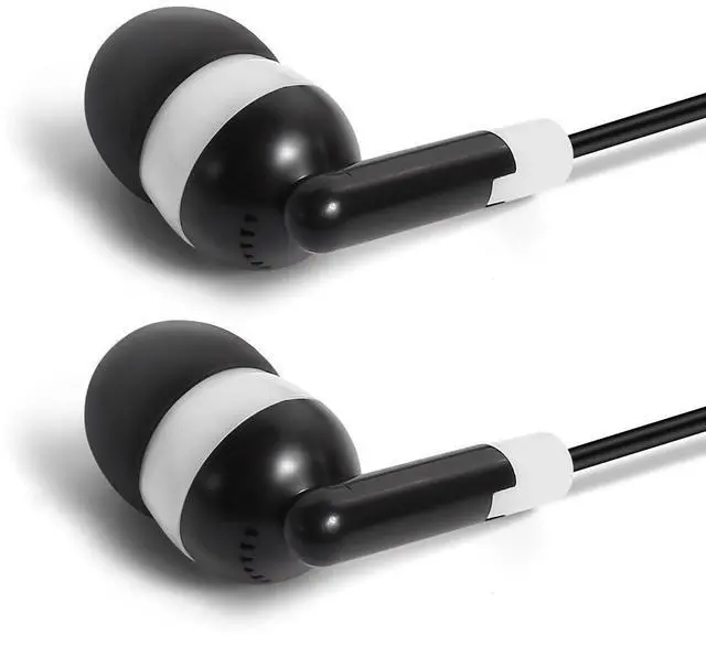 Alt view image 2 of 5 - Keewonda Bulk Earbuds Headphones Wholesale KWA-08-W Earphones, 100 Pack Disposable Ear Buds Bulk Individually Wrapped Headphones for School Classroom Students White