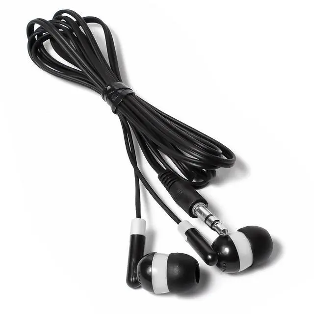 Alt view image 3 of 5 - Keewonda Bulk Earbuds Headphones Wholesale KWA-08-W Earphones, 100 Pack Disposable Ear Buds Bulk Individually Wrapped Headphones for School Classroom Students White