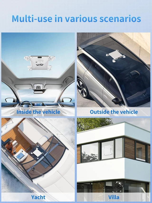Alt view image 5 of 5 - PeakDo Starlink Mini Mount,180Rotatable Starlink Mini Suction Cup Mount