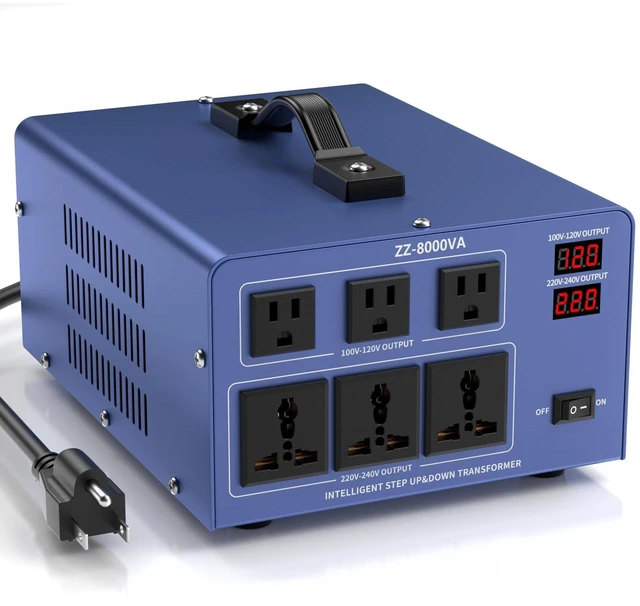 Main image of 8000W Voltage Converter Transformer, Step Up/Down 110V/220V to 220/230/240V