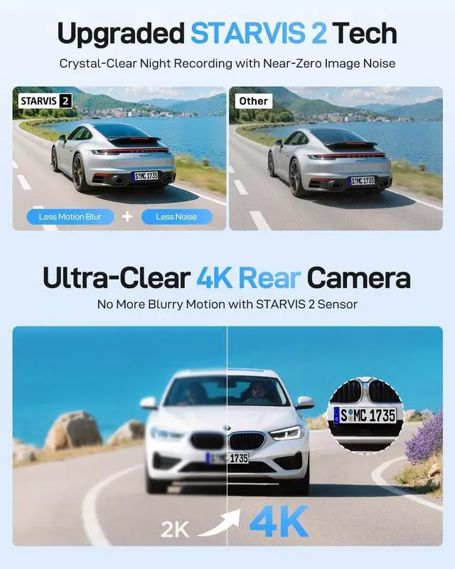 Alt view image 3 of 5 - VIOFO A229 Ultra 3 Channel Dash Cam, Dual 4K + 1080P, 210 Fisheye Cabin Car Camera, Triple STARVIS 2 Sensors with Dual 4K HDR, Faster 5GHz Wi-Fi & GPS, Smart Voice Control, Super Night Vision 2.0