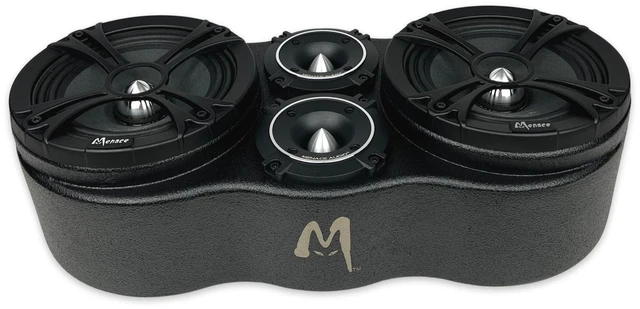 Alt view image 2 of 4 - MENACE AUDIO Dual 6.5" Loaded Midrange Enclosure with 2 x 3.5 Tweeters - Silver Bullets