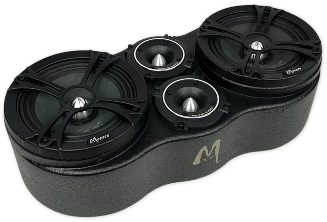 Alt view image 3 of 4 - MENACE AUDIO Dual 6.5" Loaded Midrange Enclosure with 2 x 3.5 Tweeters - Silver Bullets