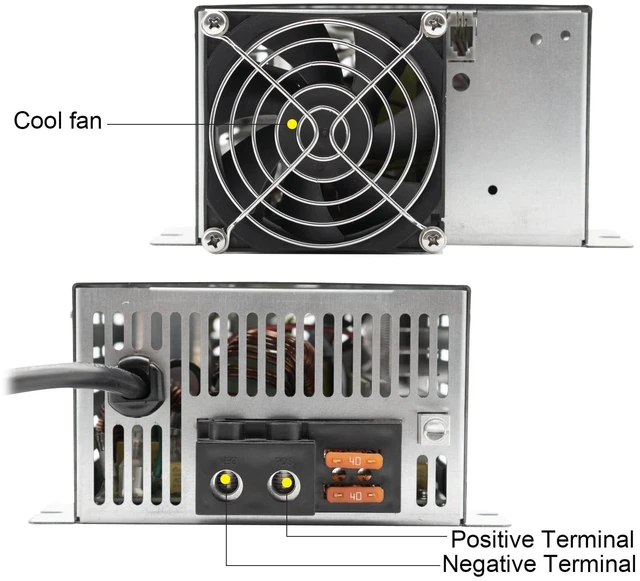 Alt view image 3 of 5 - Power Converter with Built-in 3 Stage Smart Battery Charger Replacement for DLS DLS-30 30 Amp 12V RV Battery Charger