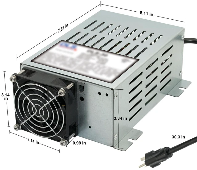 Alt view image 4 of 5 - Power Converter with Built-in 3 Stage Smart Battery Charger Replacement for DLS DLS-30 30 Amp 12V RV Battery Charger