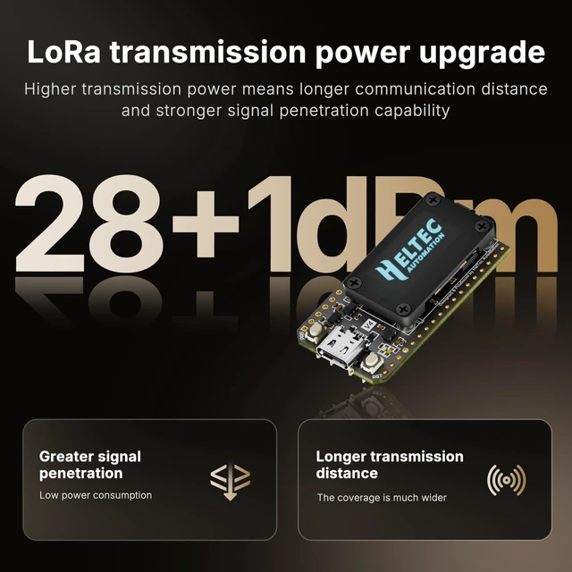 Alt view image 3 of 5 - Heltec ESP32 LoRa V4 Dev Board with Display GNSS, Pre-soldered