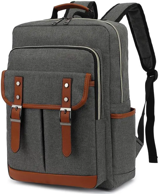 Main image of NEOREAL Vintage Laptop Backpack for Travel, College, Fashion Casual Teacher Backpack for Women Men Fits 15.6Inch Notebook