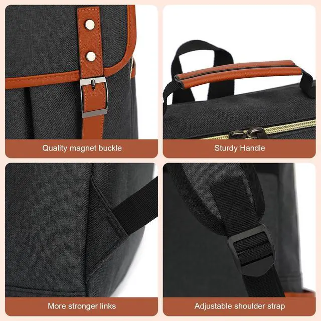 Alt view image 5 of 5 - NEOREAL Vintage Laptop Backpack for Travel, College, Fashion Casual Teacher Backpack for Women Men Fits 15.6Inch Notebook
