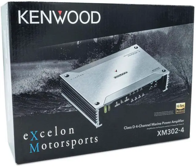 Alt view image 3 of 4 - KENWOOD XM302-4 eXcelon 4-Channel Marine Grade Amplifier for Boats, Cars and ATV's