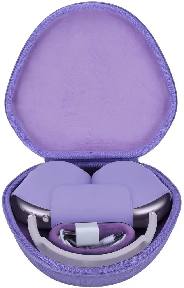 Alt view image 2 of 5 - Peyyargo Hard Carrying Case with Sleep Mode Replacement for Apple AirPods Max Wireless Over-Ear Headphones (Lilac)