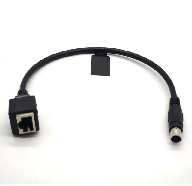 Alt view image 5 of 5 - GXMRHWY Female RJ45 to 8-Pin Mini Din Male Changer Cable 30CM