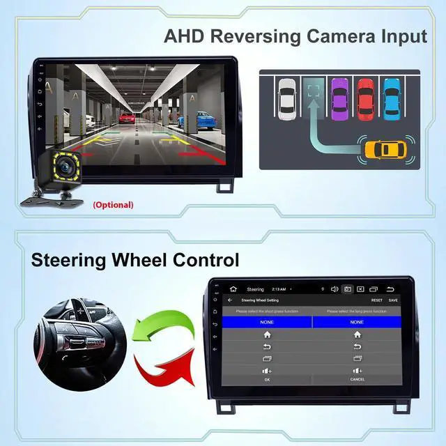 Alt view image 5 of 5 - Car Radio for Toyota Tundra 2007-2013/Sequoia 2008-2018,Android 14 10.1" QLED Touchscreen Stereo Support Car Play Android Auto with Bluetooth 4G WiFi SWC AM/FM/RDS Octa-Core 6GB RAM+128GB ROM