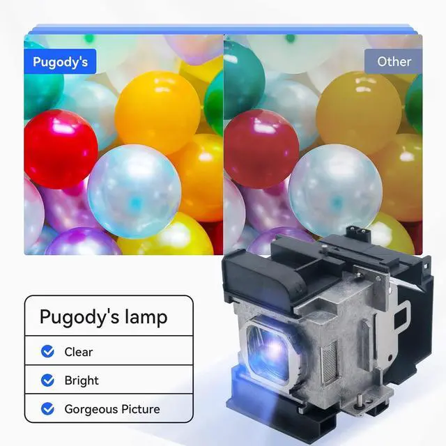 Alt view image 3 of 5 - Pugody ET-LAA110 Premium Quality Replacement Projector Lamp Bulb with Housing for Panasonic PT-AH1000E PT-AR100EA PT-AH1000EA PT-LZ370 PT-LZ370E PT-AR100U PT-AH1000