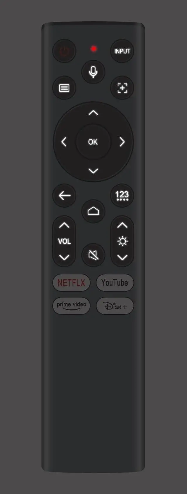 Alt view image 5 of 5 - WINFLIKE Voice Remote Control Replace for Hisense ERF6A82 C2 4K Mini Projector with Backlit
