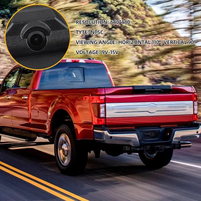 Alt view image 3 of 5 - Dasbecan Tailgate Handle with Rear View Backup Camera Compatible with 2017-2022 Ford F250 F350 F450 Super Duty Trunk Hatch Handle Camera Without Release Button HC3Z-9943400-NA HC3Z-9943400-NB