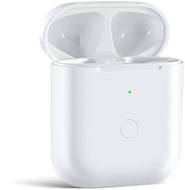 Main image of Wireless Charging Case Compatible with AirPod 2 1, Air Pod Charger Case Replacement with Bluetooth Pairing Sync Button, No Earbuds,White